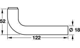 Hafele - Ручка без шпинделя алюмінієва колір: срібний - 904.30.531