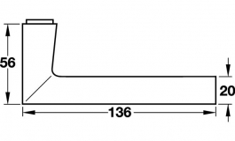 Hafele - Дверна ручка A91.38 TW 8 анодоване срібло - 904.30.541