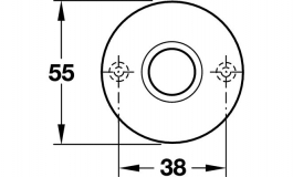 Hafele - Ручка-розетка алюм.,сір. - 904.50.025