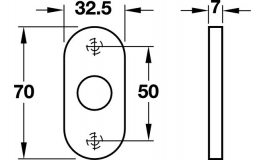 Hafele - Розетка алюм., колір: срібний - 904.50.051