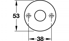 Hafele - Розетка алюм. колір сріблястий - 904.50.221