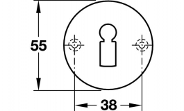 Hafele - Накладка дверного замка CB, алюм.,сір. - 904.51.025