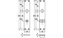 Hafele - Накладка під ручку LONDON WC алюміній колір: срібний - 904.68.211