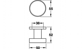 Hafele - Ручка кулька з розеткою алюміній колір сріблястий модель 2329 05 - 904.70.161
