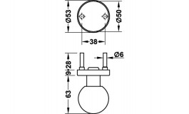 Hafele - Ручка-кнопка для дверей / розетка 9, алюміній, колір срібний - 904.70.401