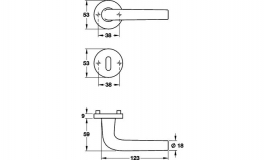 Hafele - Комплек ручок PC BONN алюміній сріблястий - 904.92.381