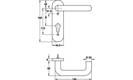 Hafele - Комплект ручок  9 PDH0301 PC вогнетривкі поліамід колір чорний - 907.43.412