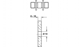 Hafele - Кріплення для ручки на скляні двері 8-12мм D13мм - 909.20.010