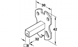 Hafele - Шпиндель сталевий для розетки 8мм - 909.46.060