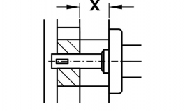 Hafele - Шпиндель 8x60mm - 909.46.106