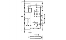 Hafele - Замок HD-M-lock C3 PC ,латунь,полір.DL60/20 - 911.03.127