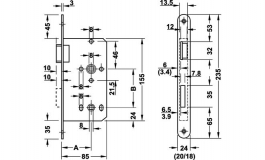 Hafele - Замок врізний C2 WC срібляст.DR55/18 - 911.03.643