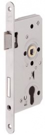 Hafele - Замок врізний PC лівий сталевий колір: срібний лакований 20х60х72мм - 911.04.209