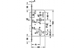 Hafele - Магнітний замок PZ нержавіюча сталь матова 55/20мм - 911.07.036