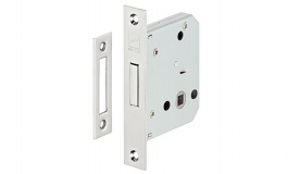 Hafele - Замок врізний з фіксатором WC нержавіюча сталь полірована 55/24 - 911.22.512