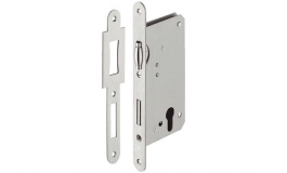 Hafele - Замок з роликом PC сталь колір: срібний 24/55 (2) U з відповідною планкою - 911.24.007