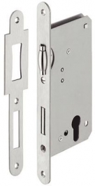 Hafele - Замок з роликом PC латунь полірована 24/55 (2) U з відповідною планкою - 911.24.009