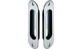 Hafele - Врізний замок ВВ з врізною ручкою латунь нікельована матова  50/16 - 911.26.080