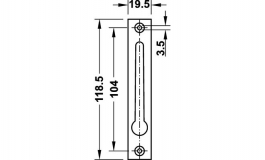 Hafele - Ручка-скоба латунь полірована - 911.26.245