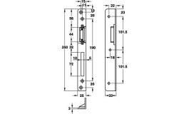 Hafele - Відповідна кутова запобіжна планка, права , нержавіюча сталь, матова, 20мм - 911.39.171