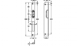 Hafele - Відповідна планка ліва сталева колір: срібний 16мм - 911.39.399