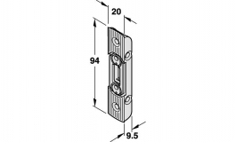 Hafele - Відповідна частина до замка 20х94мм,сталь,кольор. - 911.39.515