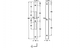 Hafele - Відповідна планка кутова латунь полірована 25х25х300мм - 911.40.004