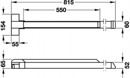 Hafele - Штанга керуюча нержавіюча сталь матова - 911.56.036