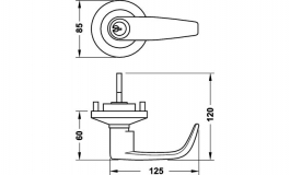 Hafele - Штанга керуюча нержавіюча сталь матова - 911.56.038