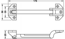 Hafele - Стопор дверний захисний латунь хромована полірована - 911.58.053