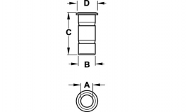 Hafele - Підп'ятник для підлоги,латунь,світлий,15мм - 911.62.067