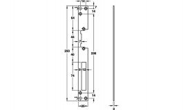 Hafele - Відповідна планка електронна нержавіюч.ст.лів./прав.25мм - 911.68.013