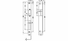 Hafele - Відповідна планка права нержавіюча сталь матова 25х32мм - 911.68.041