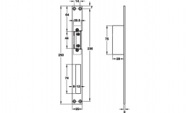Hafele - Відповідна планка електронна ліва/права цамак 111U - 911.68.054