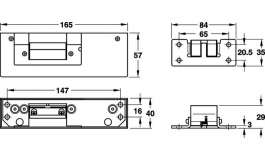 Hafele - Замикач до відповідної планки електронний лівий/правий нержавіюча сталь матовий 131.05/А01 - 911.68.064