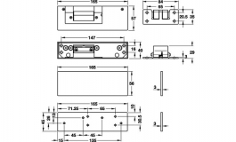 Hafele - Замикач до відповідної планки електронний лівий/правий нержавіюча сталь матовий 131.05/A01/А04 - 911.68.066