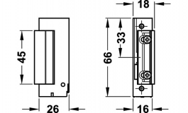 Hafele - Електромагнітна защіпка Fafix модель 118E - 911.68.183