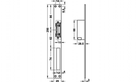 Hafele - Електромагнітна защіпка з механічним деблокуваннямпо DIN  кріплення ліве та праве модель 118 Е - 911.68.184