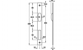 Hafele - Відповідна планка нержавіюча сталь матова 24 - 911.76.016