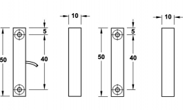 Hafele - Контакт розмикання дверей пластиковий білий - 912.02.001