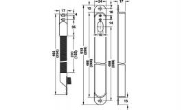 Hafele - Кабельний перехід KUE 480  нержавіюча сталь матова спіральний шланг 370 мм - 912.02.010