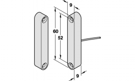 Hafele - Магнітний геркон пластмаса колір білий 24V модель 10360-6 - 912.02.048