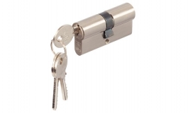 Hafele - Подвійний циліндр латунь нікельований матовий 43/43 мм - 916.91.850