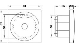 Hafele - Зчитувач настінний WRU100 R2 ISO Nr.0 - 917.41.950