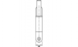Hafele - Петля зі штифтом D 15мм, сталь оцинков. - 922.02.290