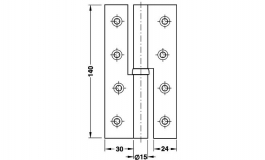 Hafele - Петля латунь полірована сталь ліва140мм - 926.16.580