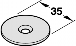 Hafele - Диск захисний для дверної опори - 932.00.460