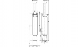 Hafele - Фіксатор дверний алюміній, срібний 260мм, модель 1044 - 938.02.101