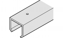 Hafele - Шина ходова з просвердл. та роззенкованими отворами ,алюм.без покриття довжина  6м для компл. для розсувн.дверей навант. до 40кг - 940.46.600