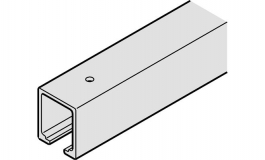 Hafele - Шина ходова Junior 80 алюміній, колір:срібний, анодований (виготовлення за розмірами) - 940.80.999